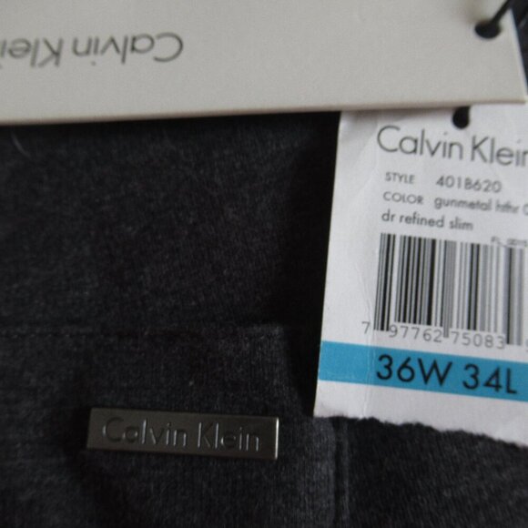 Calvin Klein Men's Refined Slim Fit Stretch Pants 5 Pocket 36W - Picture 3 of 9